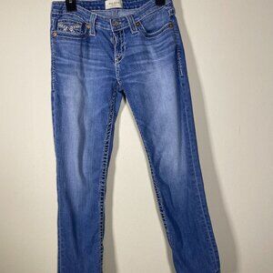 Big Star Rikki Low Rise Fit Jeans Women 27 Back Pocket Design Straight Leg!